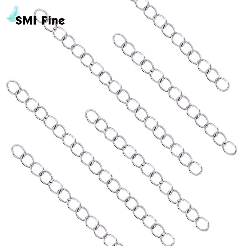 50Pcs Stainless Steel Necklace Extension Chain Twist Extender Removable ...