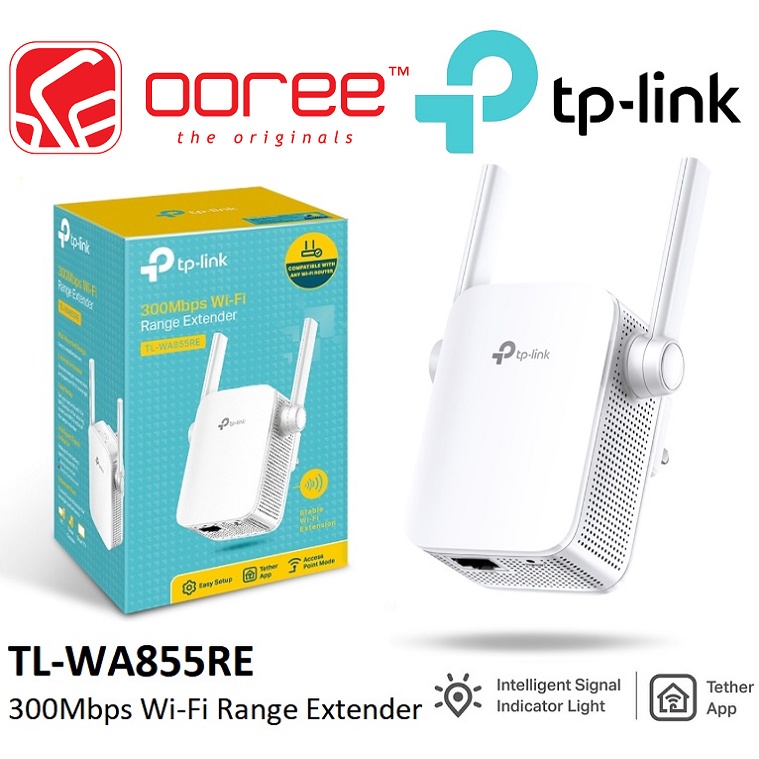 TP-Link WiFi Repeater, TL-WA855RE, Network Expansion, 300Mbps WiFi  Booster, 2.4GHz WiFi Extender, Wi-Fi Range Extender