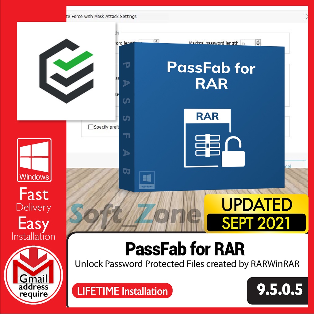 Passfab For Rar 9 5 2 2 Unlock Password Protected Files Created By Rar Winrar [windows X64