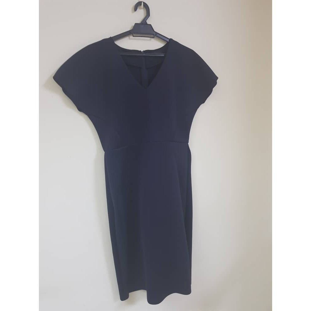 Zalora navy blue on sale dress