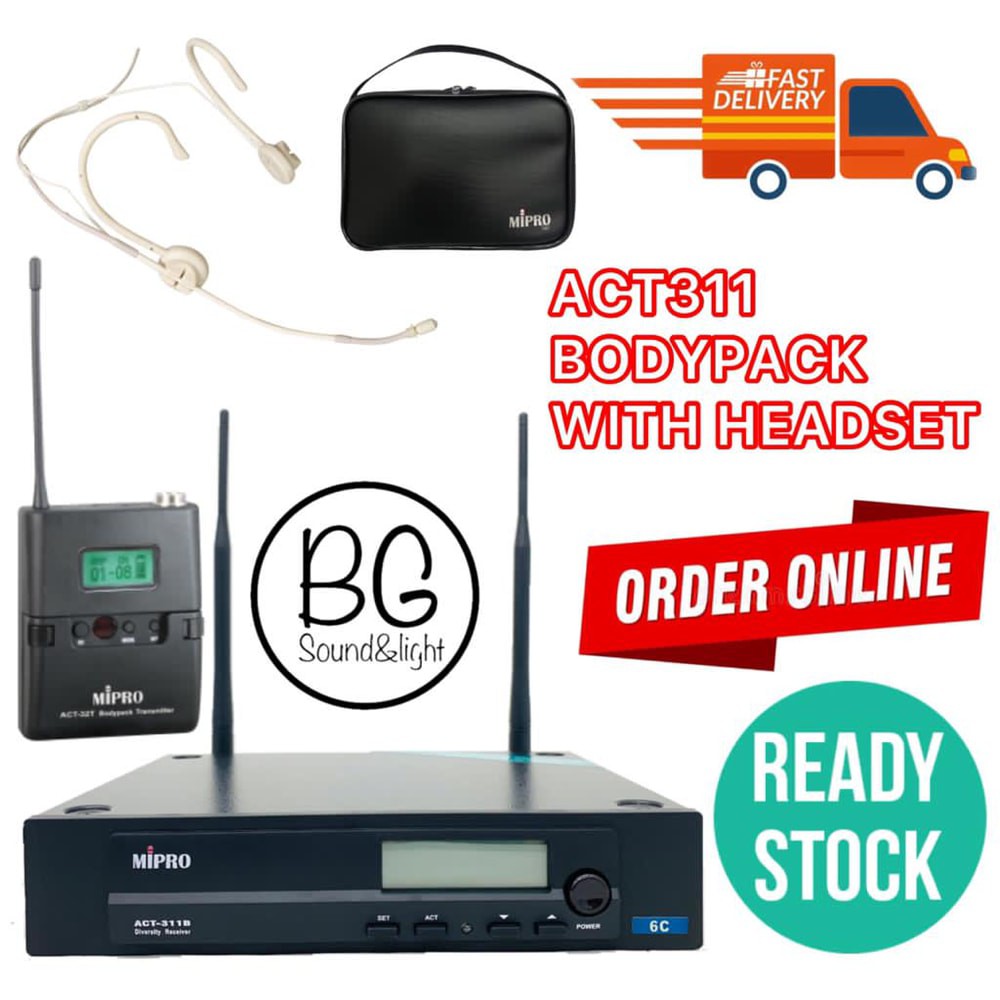 mipro act311 wireless headset microphone Shopee Malaysia