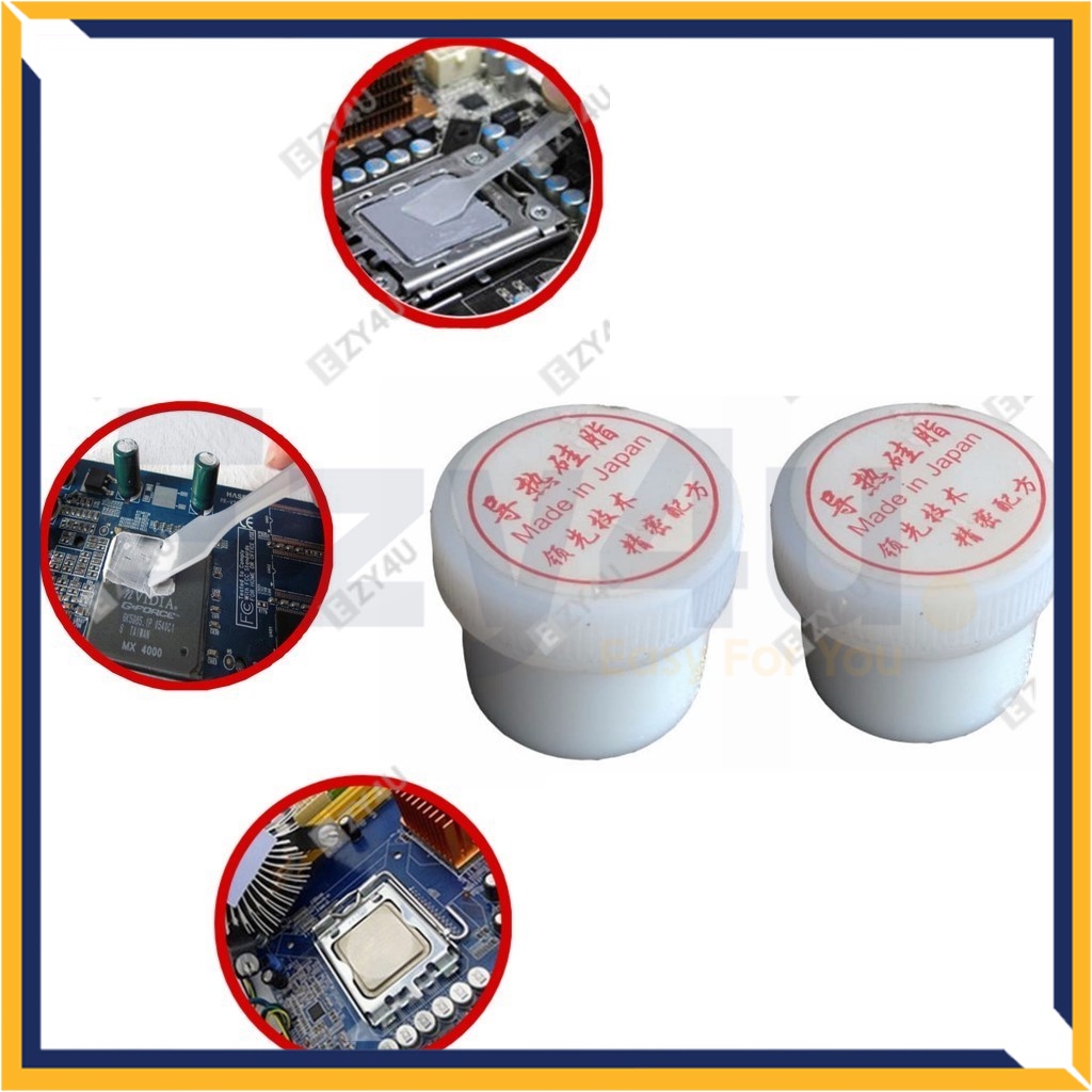 CPU IC Transistor HeatSink Compound White Thermal Grease Heat Transfer ...