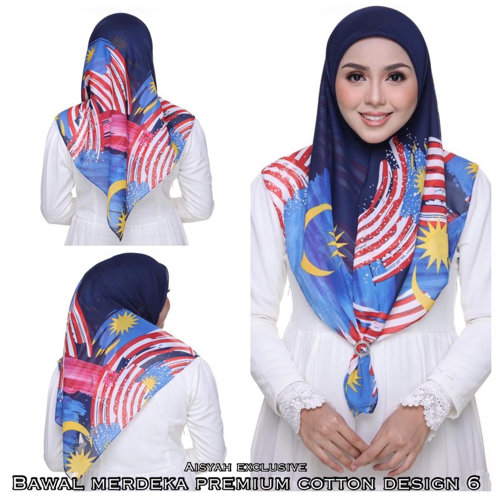 TUDUNG BAWAL MERDEKA 2023 AISYAH EXCLUSIVE / BAWAL COTTON PREMIUM ...