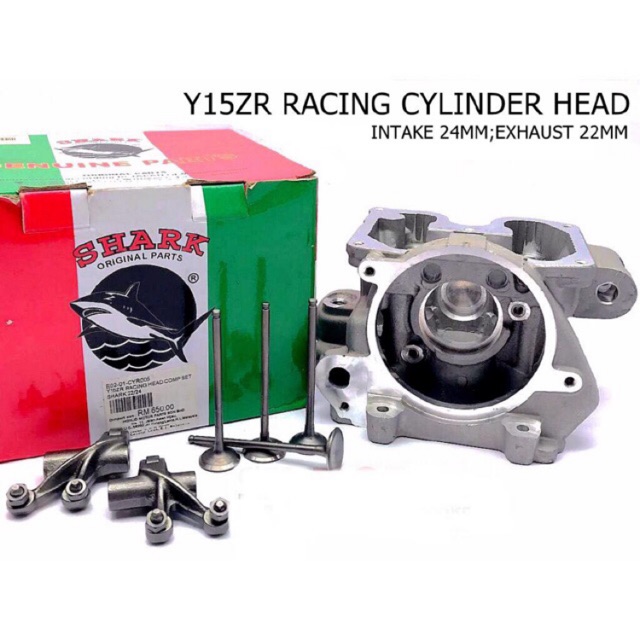 Y15 y15zr racing head 22 24 shark with valve rocker arm | Shopee Malaysia