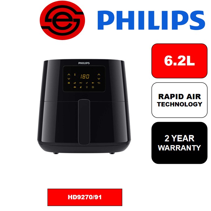 Philips 6.2L Digital Air fryer Essential Airfryer XL HD9270 (HD9270/91) Shopee Malaysia