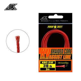 JK KBC 100/150/190/230/310LB Assist Line Kevlar Strong Braided 8 Strand  Weaves Red Fishing Line Binding Jigging Hook