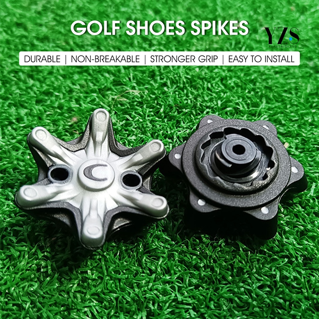 YS 10Pcs Golf Shoes Spikes Universal Fast Studs TPR Soft Golf Shoes