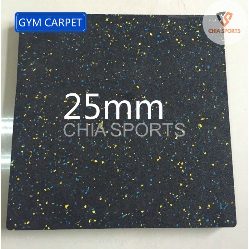 Fitness Rubber Gym Carpet 2.5cm 3cm 25mm 30mm 50 x 50 cm thickness mat flooring High Density