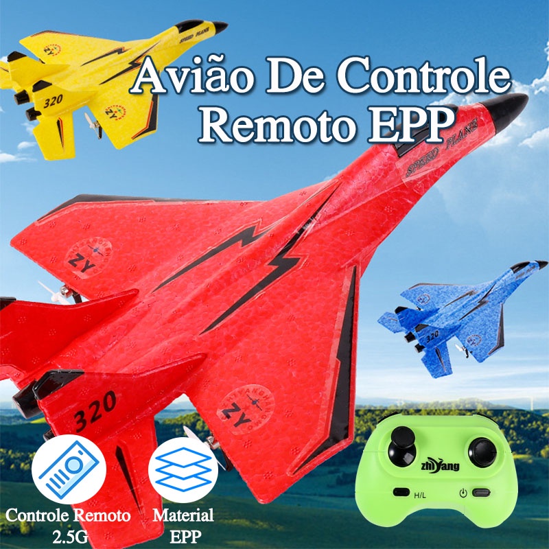 RC Plane Remote Control Airplane Throwing Foam Plane with LED Light RC