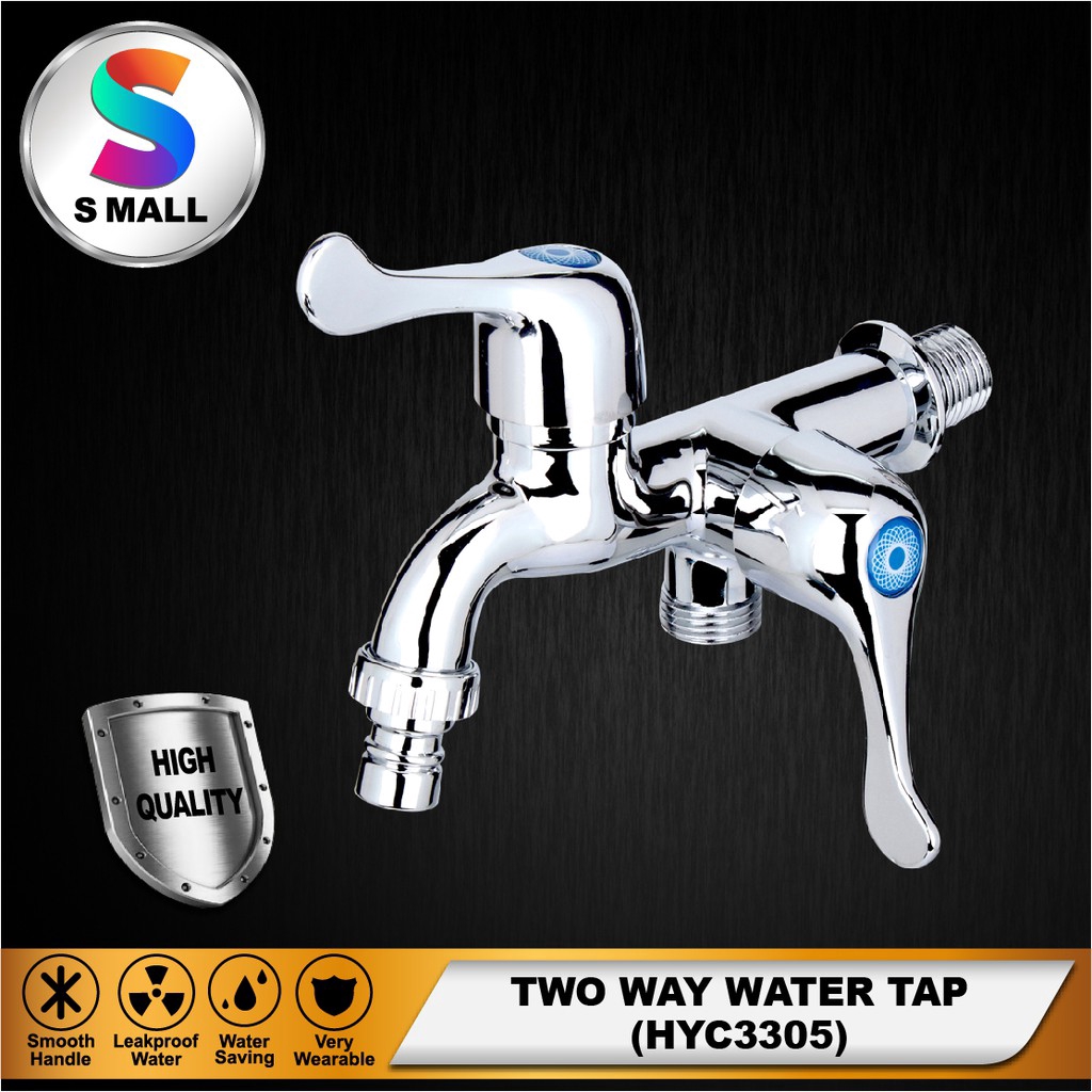 SMALL Wall Bathroom Faucet TWO WAY WATER TAP (HYC3305) | Shopee Malaysia