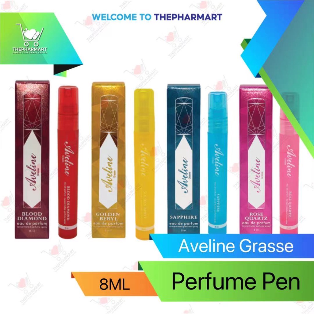 Aveline Grasse Perfume Pen Blood Diamond / Golden Beryl / Rose Quartz