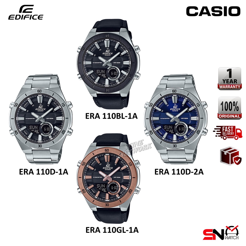 Casio Edifice Men Watch 10 Year Battery Life Quartz Analog Digital Watch Jam Tangan Lelaki ERA 110BL ERA 110D ERA 110GL Shopee Malaysia