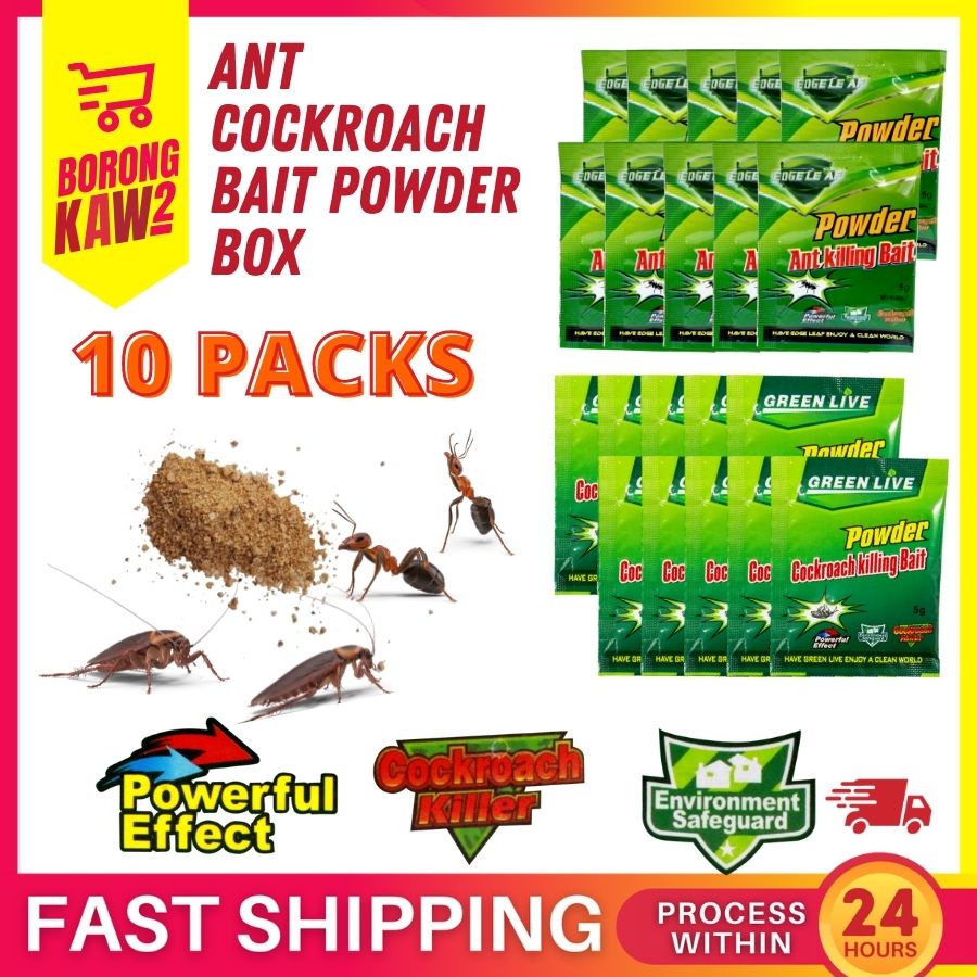 10 PACK Powder Cockroach / Ant Bait Effective Insect Killer Ant ...