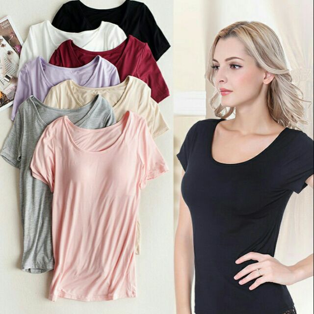 Braless T-shirt Short Sleeve | Shopee Malaysia