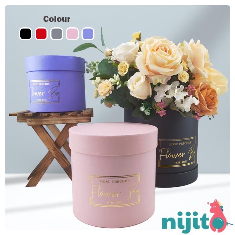 Nijito Round Shaped Surprise Flower Gift Box Flower Florist Bouquet