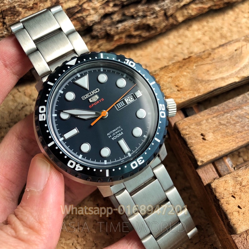 Ready Stock ORIGINAL Seiko 5 Sports Bottle Cap Automatic SRPC63K1 100M Water Resistant Gents Stainless Steel Watch Shopee Malaysia