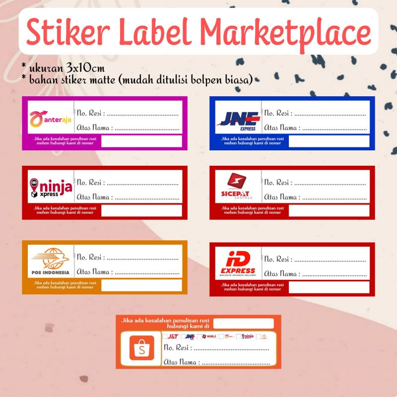 Marketplace Package Receipt Delivery Label Sticker | Shopee Malaysia