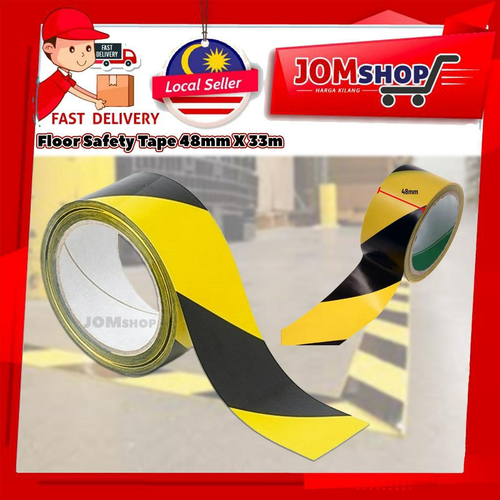 GTSE Hazard Tape Black & Yellow, 50mm (2") X 33 M, Strong Adhesive