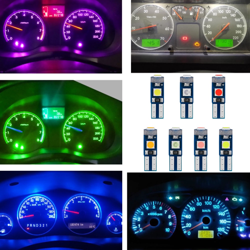 T5 Led Bulb W3W W1.2W 12V Led Canbus Car Dashboard Warming Indicator ...