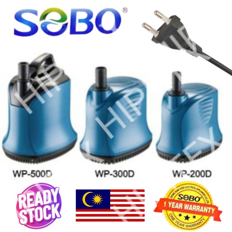 SOBO SUBMERSIBLE WATER PUMP WP500D WP300D WP200D warranty Aquarium