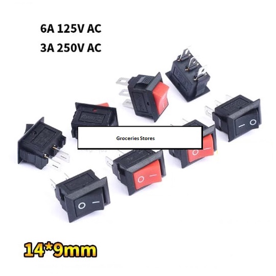 Mini Rocker Switch ON/OFF KCD11 6x6 12x12 14x9mm Tact Slide Switch DIP ...