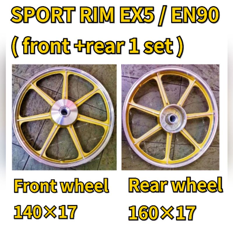 Sport rim EX5 /EN90 ( front + rear 1 set ) | Shopee Malaysia