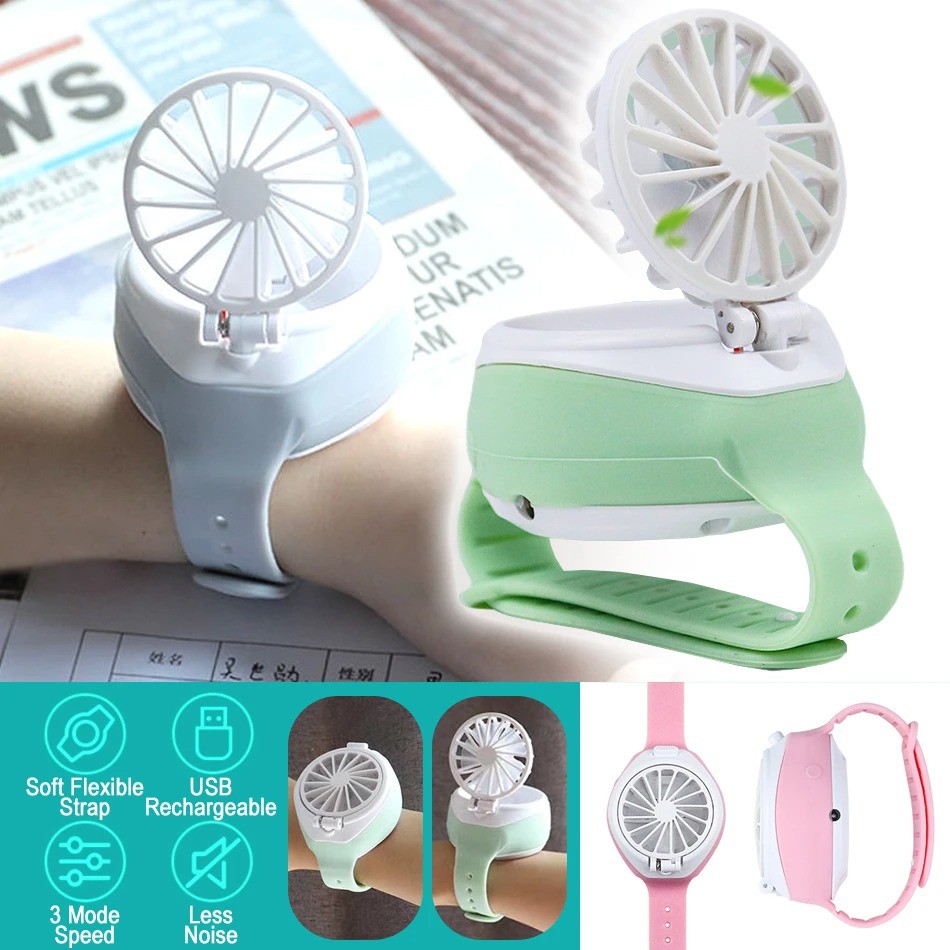 Mango_leong0123 Mini USB Wrist Flip Fan Watch | Shopee Malaysia