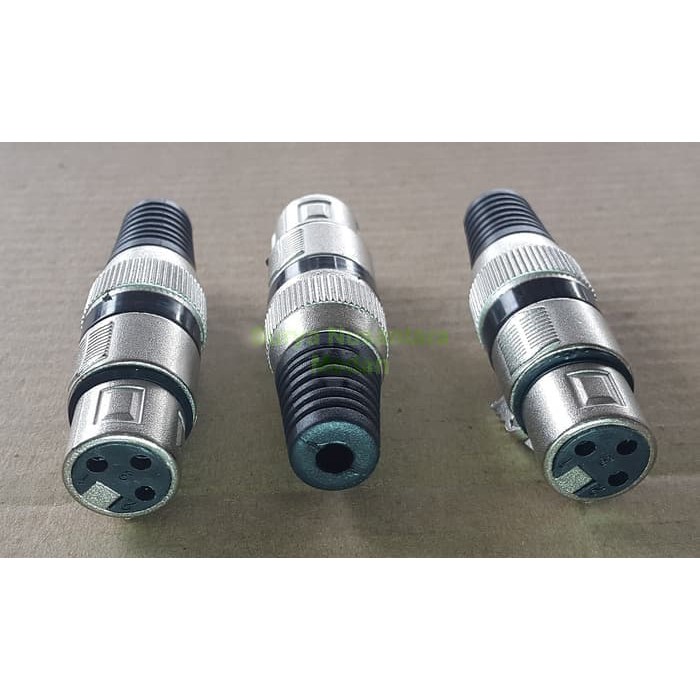 Female Jack/ Female Canon Iron Cane XLR Connector - Plug in Mic ...