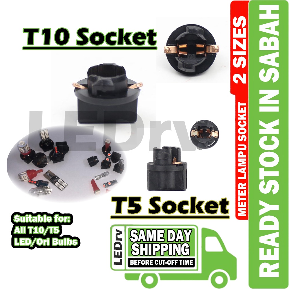 T5 T10 Meter Lampu soket Meter Bulb socket Speedometer bulb Adapter ...