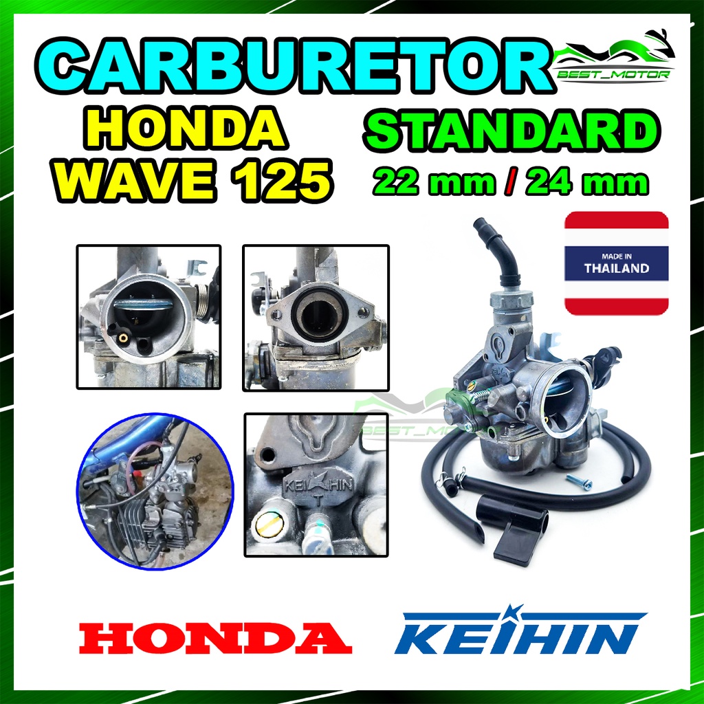 Carburetor Wave125 W125 Wave 125 Keihin Original Slide And Slide Besar 22mm Genuine Thailand 9145