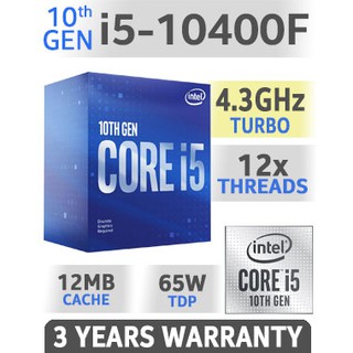 INTEL CORE I5-10400F 6 CORE 12 THREAD DESKTOP PROCESSOR 18M CACHE