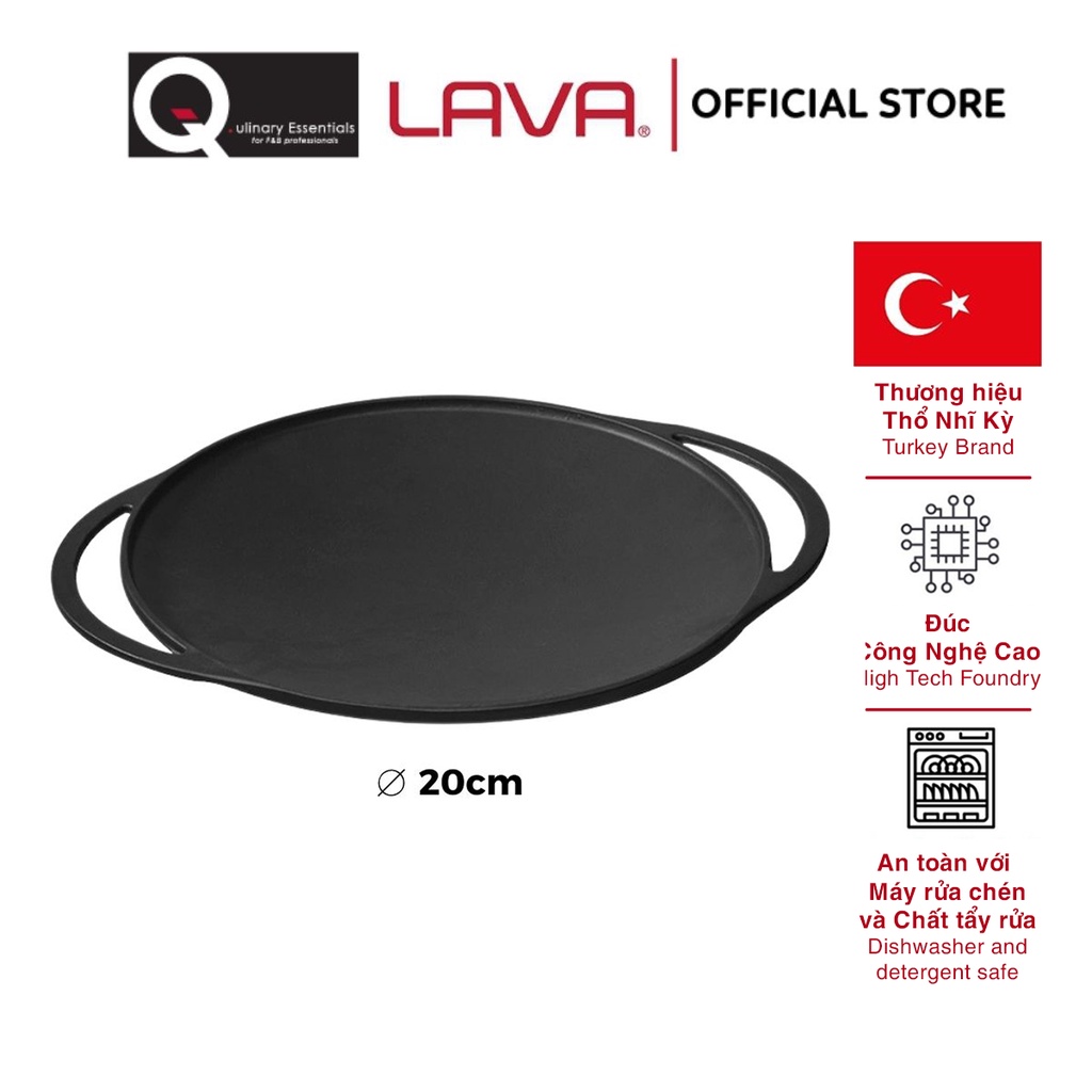 Lava Cast Mini Round Pan - 20cm Diameter, Enamel Coated, 4mm Thick - For Baking, Serving, Stovetop Use - View #11