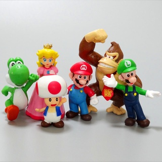 FUNKO POP Super Mario Bros Figure Princess Peach Bowser Luigi Yoshi Donkey  Kong Mushroom Anime Model Toys Ornaments Child Gifts