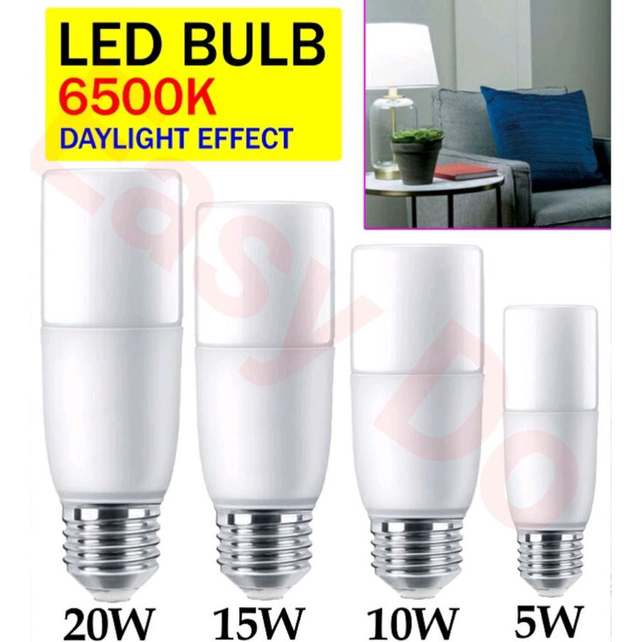 Led Cylindrical Bulb E27 5w 15w 20w Super Bright Shopee Malaysia