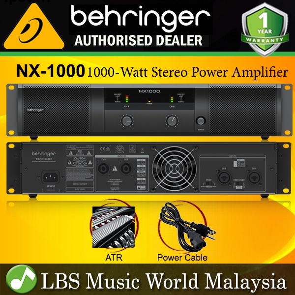 Behringer NX-1000 Ultra Lightweight 1000 Watt Class D Power Amplifier