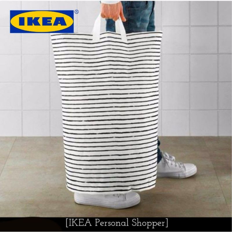 KLUNKA Laundry bag, white, black - IKEA