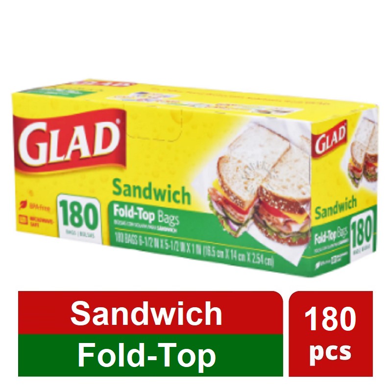 GLAD Sandwich FoldTop Bags 180s Shopee Malaysia