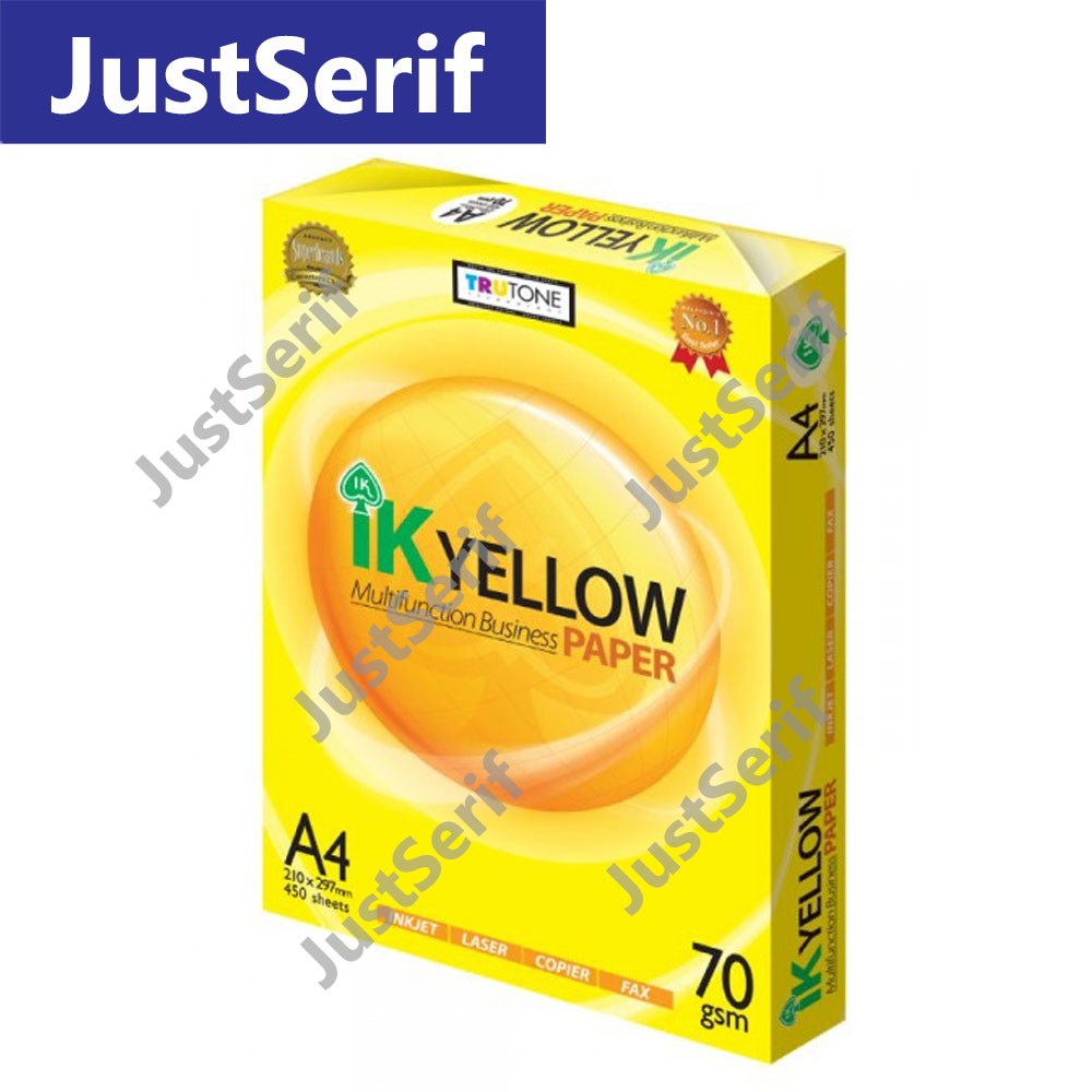 IK Yellow A4 Paper 70 GSM 450'S Copier Paper/Printing Paper/Photostat ...