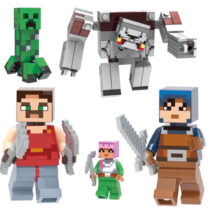 Minecraft mini character figures characters figure block mine world ...