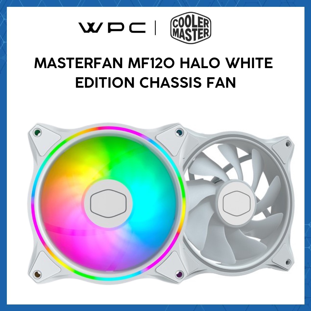 COOLER MASTER MASTERFAN MF120 HALO WHITE EDITION CHASSIS FAN (MFL-B2DW ...