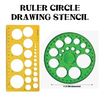 4pcs Circle Template For Drawing, Circle Stencils Drafting Tools Set  Stencil Maker Rulers ,Digital Measuring Templates Rulers For Office,  School,Build