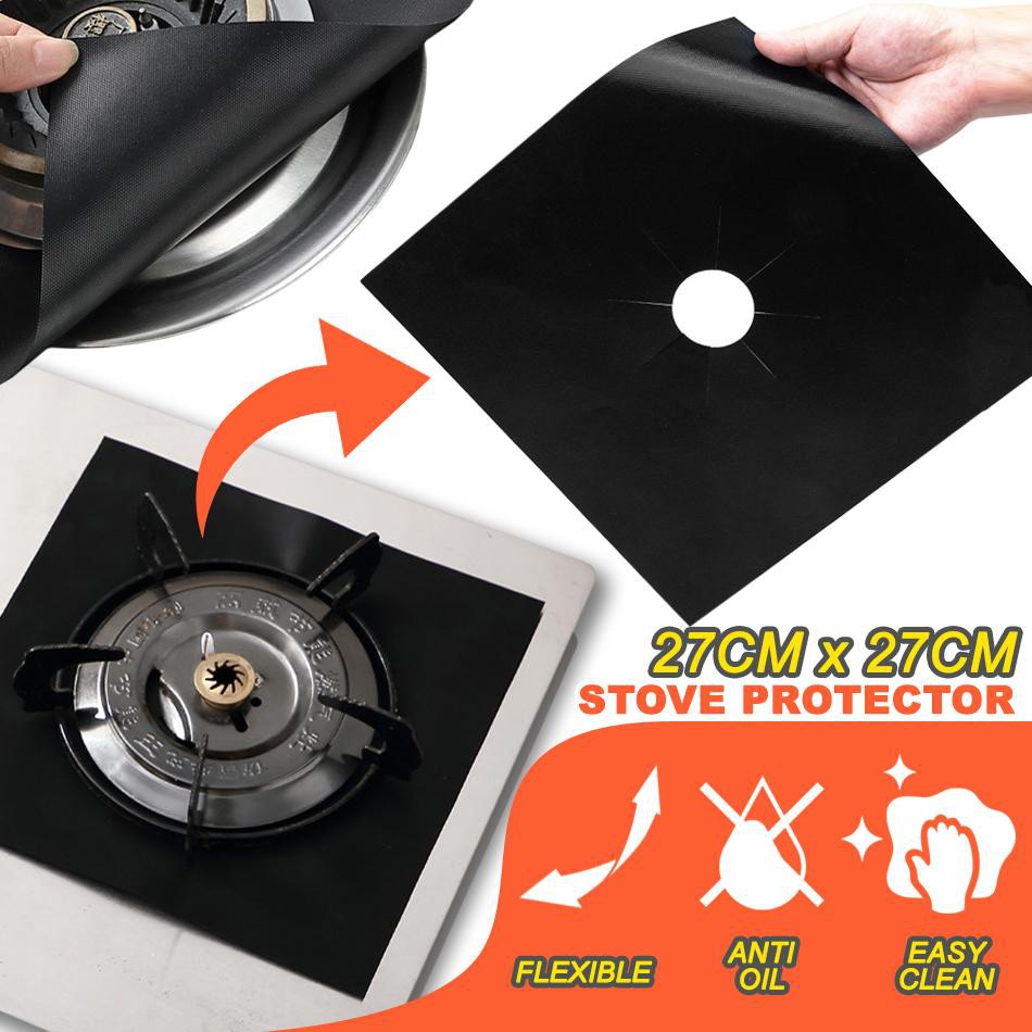 Yoyuu Non Stick Reusable Gas Hob Anti Oil Stove Protector Shopee Malaysia