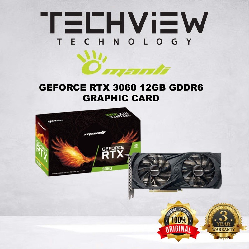 MANLI RTX 3060 [ 12GB / GDDR6 ] GRAPHICS CARDS | Shopee Malaysia