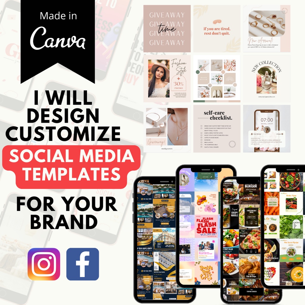 I WILL DESIGN CUSTOMIZE CANVA TEMPLATES FOR YOUR BRAND | Shopee Malaysia