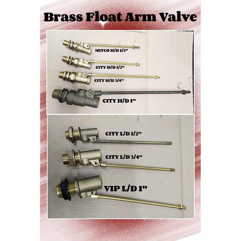 1/2" 3/4" 1" / 15MM 20MM 25MM / VIP / MITCO / CITY BRAND BRASS MOH