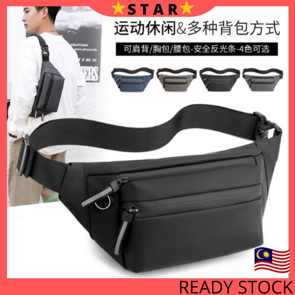 pouch bag waist bag waterproof cross body bag men Shopee Malaysia