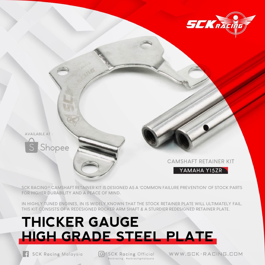 SCK RACING Y15/ LC135 CAMSHAFT RETAINER KIT CAM STOPPER KIT | Shopee ...