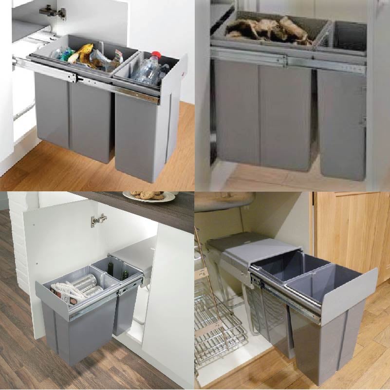Alcor System Pull Out Dustbin / Kitchen Bin, Built-In Waste Bin ...