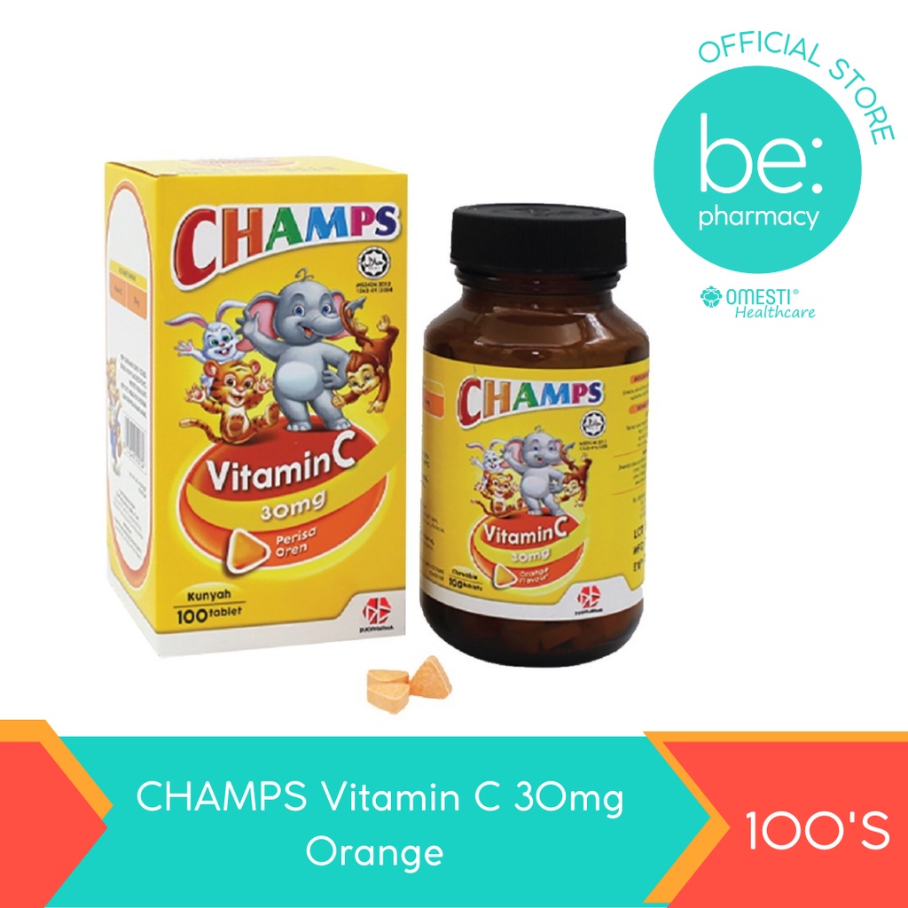 Champs Vitamin C 30mg - Orange 100's | Shopee Malaysia