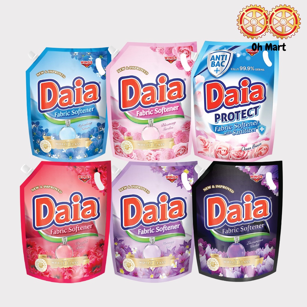 Daia Fabric Softener Refill Pack Assorted Fragrance 1.4/1.8 Litre